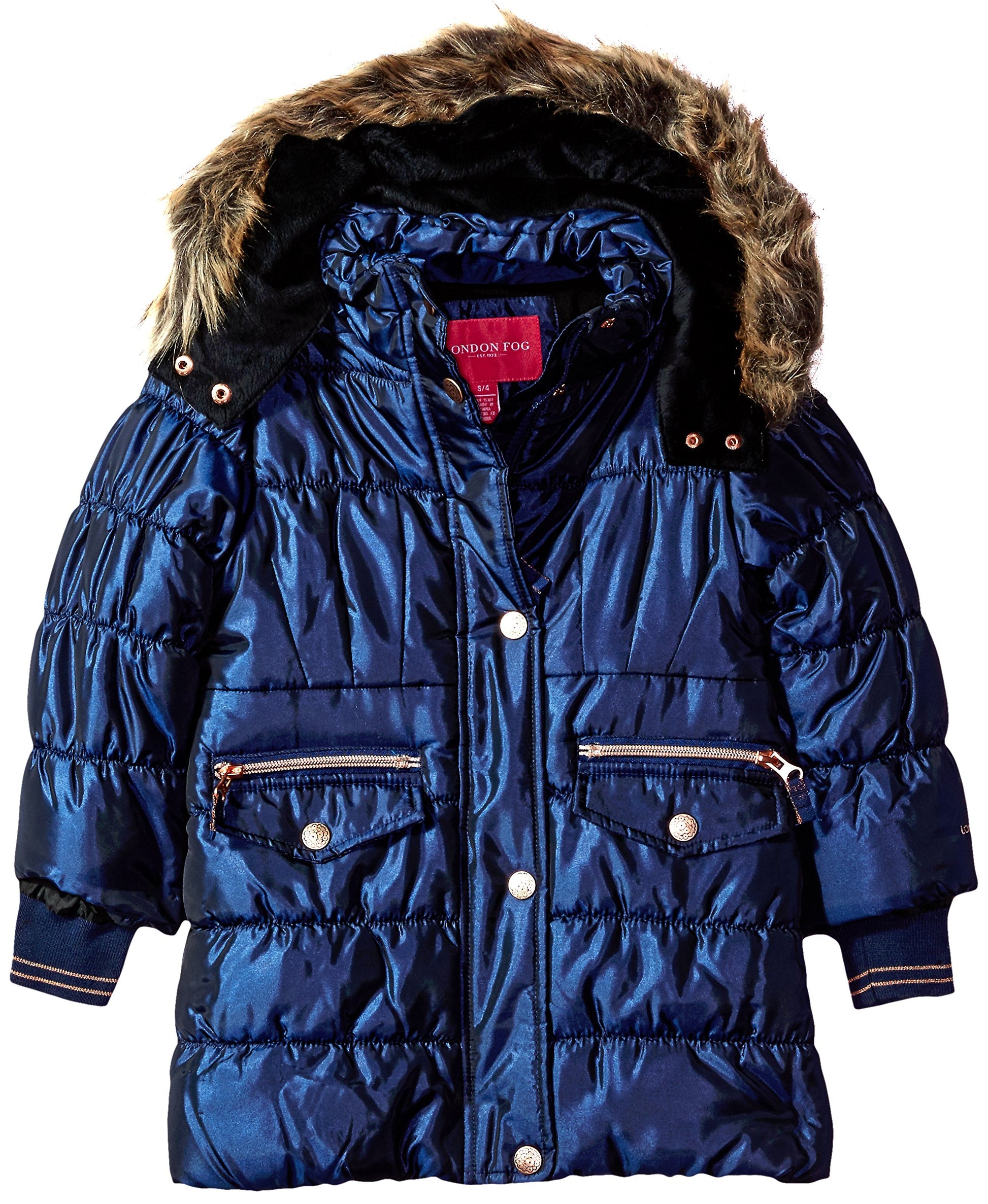 London Fog Burgundy Infant Girls Hw Single Jkt L217578 Outerwear,Navy,2T
