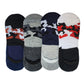 Queery Men Cotton No Show Invisible Loafer Socks Pack Of 4 D6