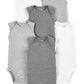 Simple Joys By Carter'S Unisex Babies' Short-Sleeve Bodysuit, Pack Of 6, White/Light Grey Heather/Medium Grey Heather, Preemie