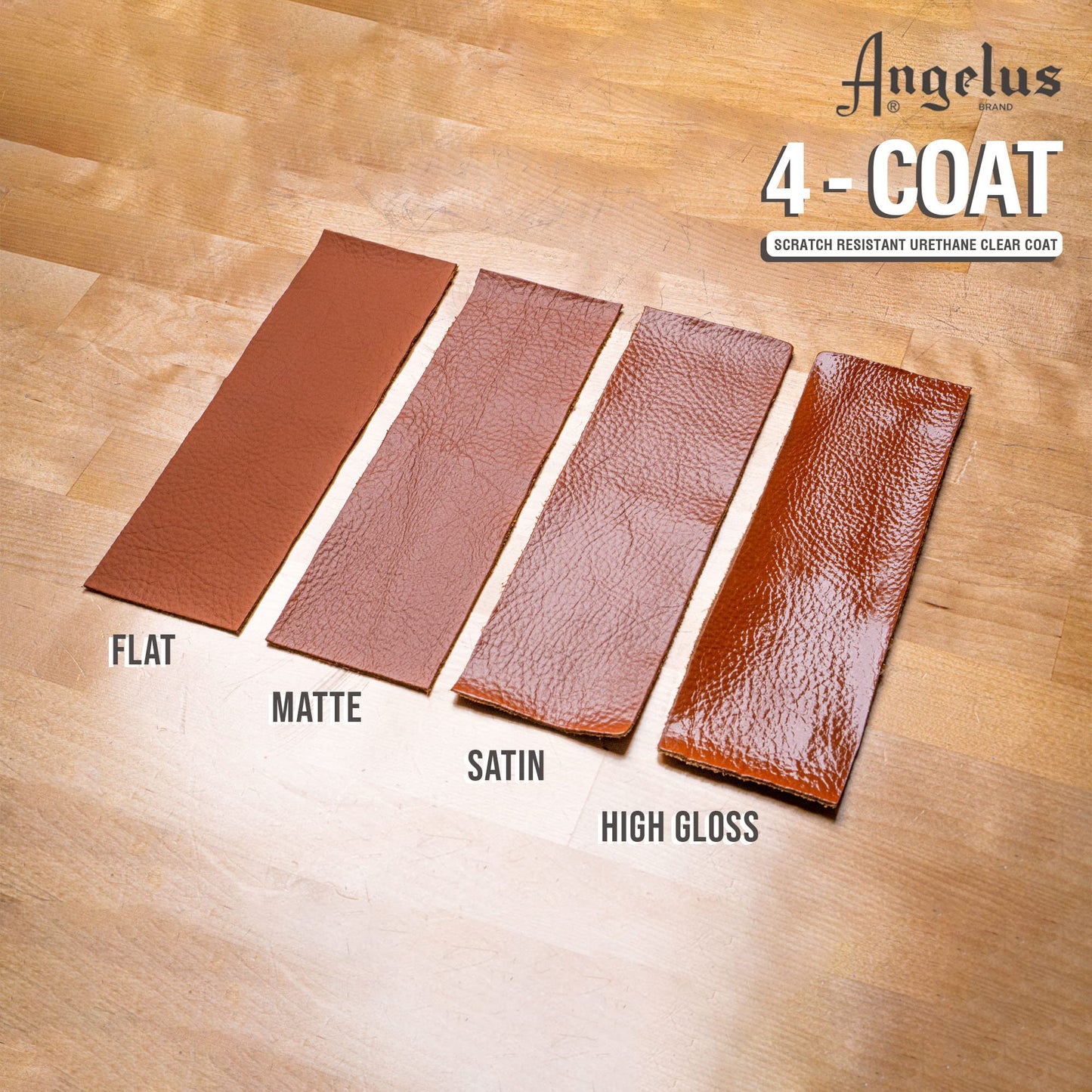 Angelus 4-Coat Leather Clear Coat Finisher High Gloss 4Oz- Scratch Resistant
