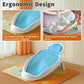 Glotika Baby Bathtub Support For Babies 0-6 Months, Foldable Portable Infant Bathtub, Ergonomic Mesh Baby Bath Tub, Blue