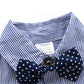 Baby Boys Gentleman Outfits Suits, Infant Short Sleeve Shirt+Bib Pants+Bow Tie Overalls Clothes Set,2-3T