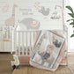 Levtex Baby - Imani Nursery Hamper - Rectangle Fabric Hamper - Elepahnt And Lion - Grey, Cream, Taupe, Pink - Nursery Accessorie