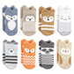 Hudson Baby Unisex Baby Cotton Rich Newborn And Terry Socks, Multicolor Boy Woodland, 0-6 Months