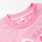 Akyzic Girls Easter Happy Bunny Sweater - Long Sleeve Crewneck Toddler Pink Kits Rabbit Sweater 3T