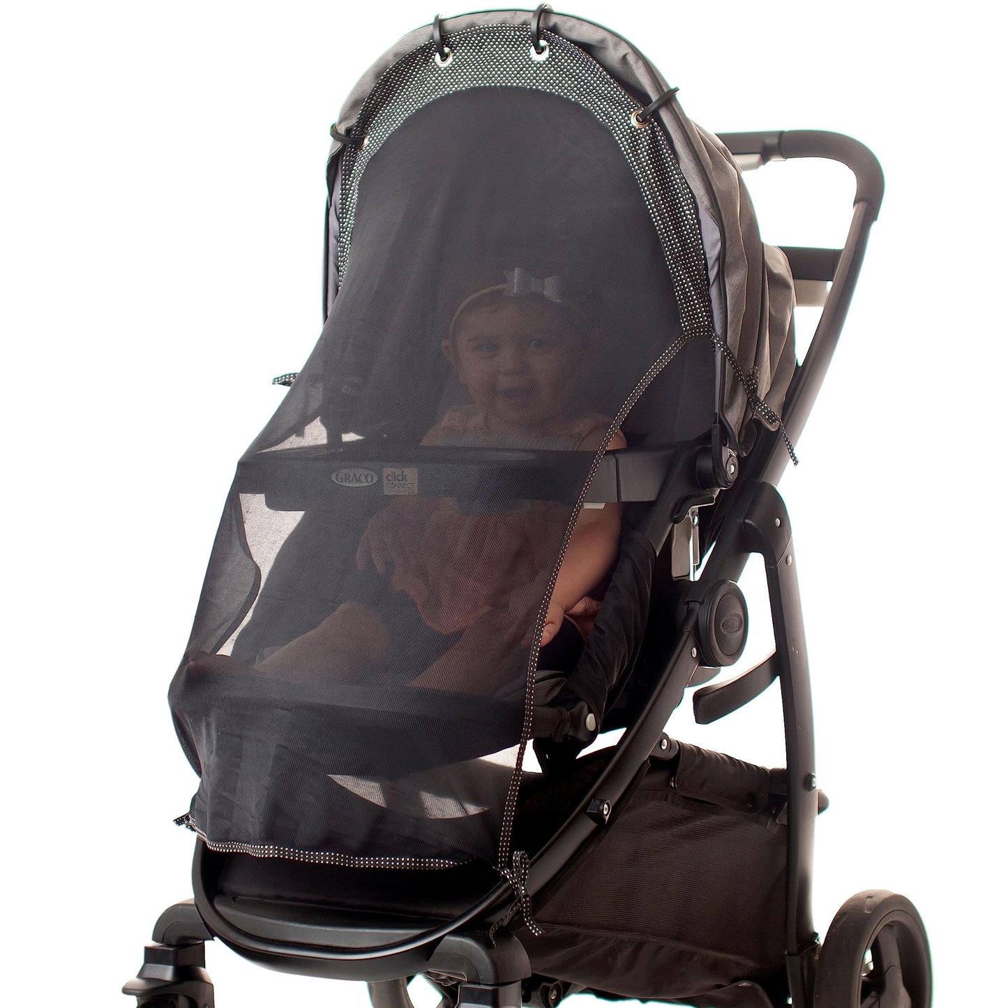 Stroller Sun Shade (Large). Universal Adjustable Spf 30+ Sunshade With See Through, Canopy Stroller Sun Shade, Stroller Sun Shad