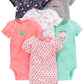 Simple Joys By Carter'S Womens 6-Pack Short-Sleeve Bodysuit (Infant) Pink/Mint Preemie (Infant) One Size