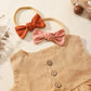 Jollybows 20Pcs 3.2' Baby Girls Linen Headbands Hair Bows Stretchy Nylon Hairbands For Newborn Infant Toddler Hair Accessories