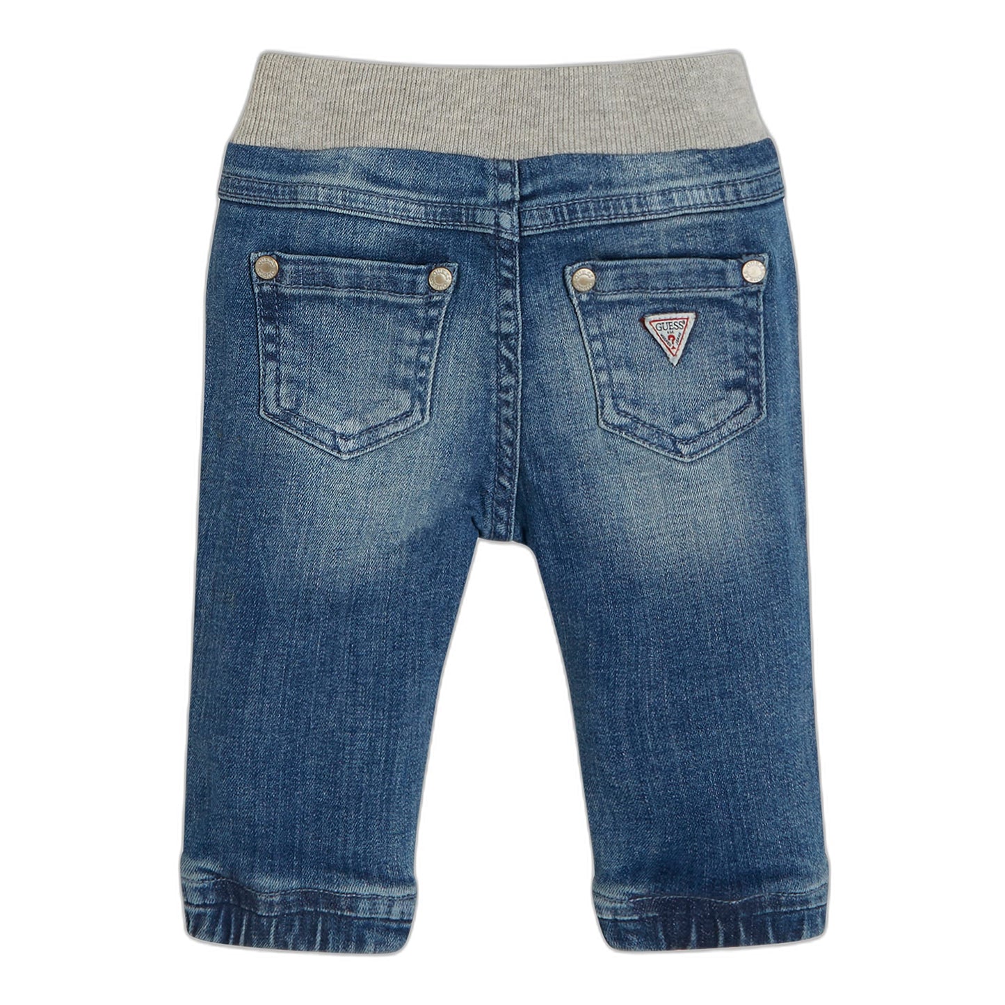 Guess Baby Boys Pull-On Knit Denim Pants, Original Light Blue Wash, 3 Months Us