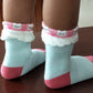 Rative Non Skid Anti Slip Cotton Dress Crew Socks With Grips For Baby Infant Toddler Kids Girls (0-6 Months, Rg-726727)