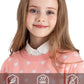 Boboyoyo Girls Sweaters Cotton Kids Heart Sweater Valentine Holiday Pullover Teen Clothes Crew Neck Knit Top Long Sleeve Pink