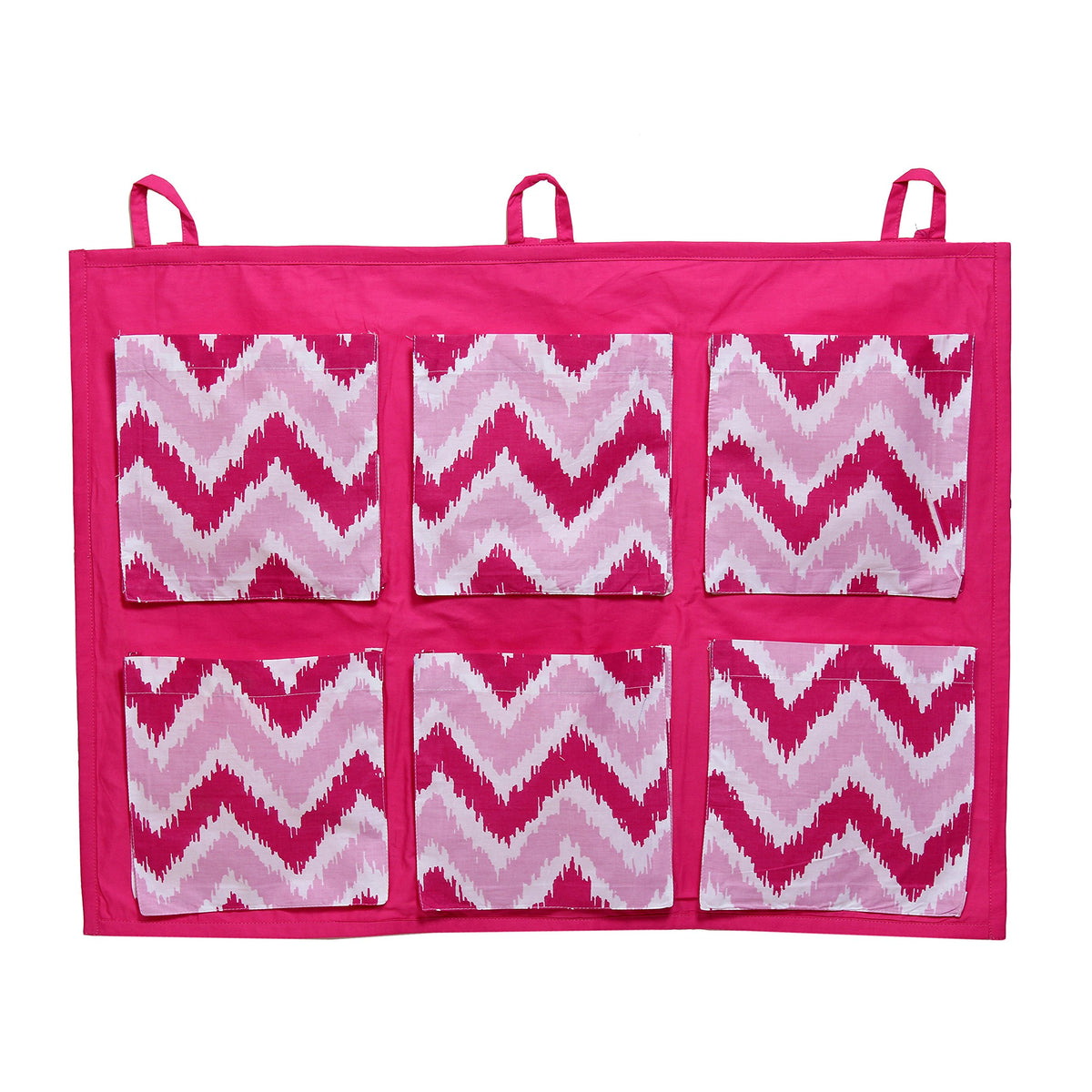 Bacati MixNMatch Zigzag Wall/Crib Storage Organizer, Pink