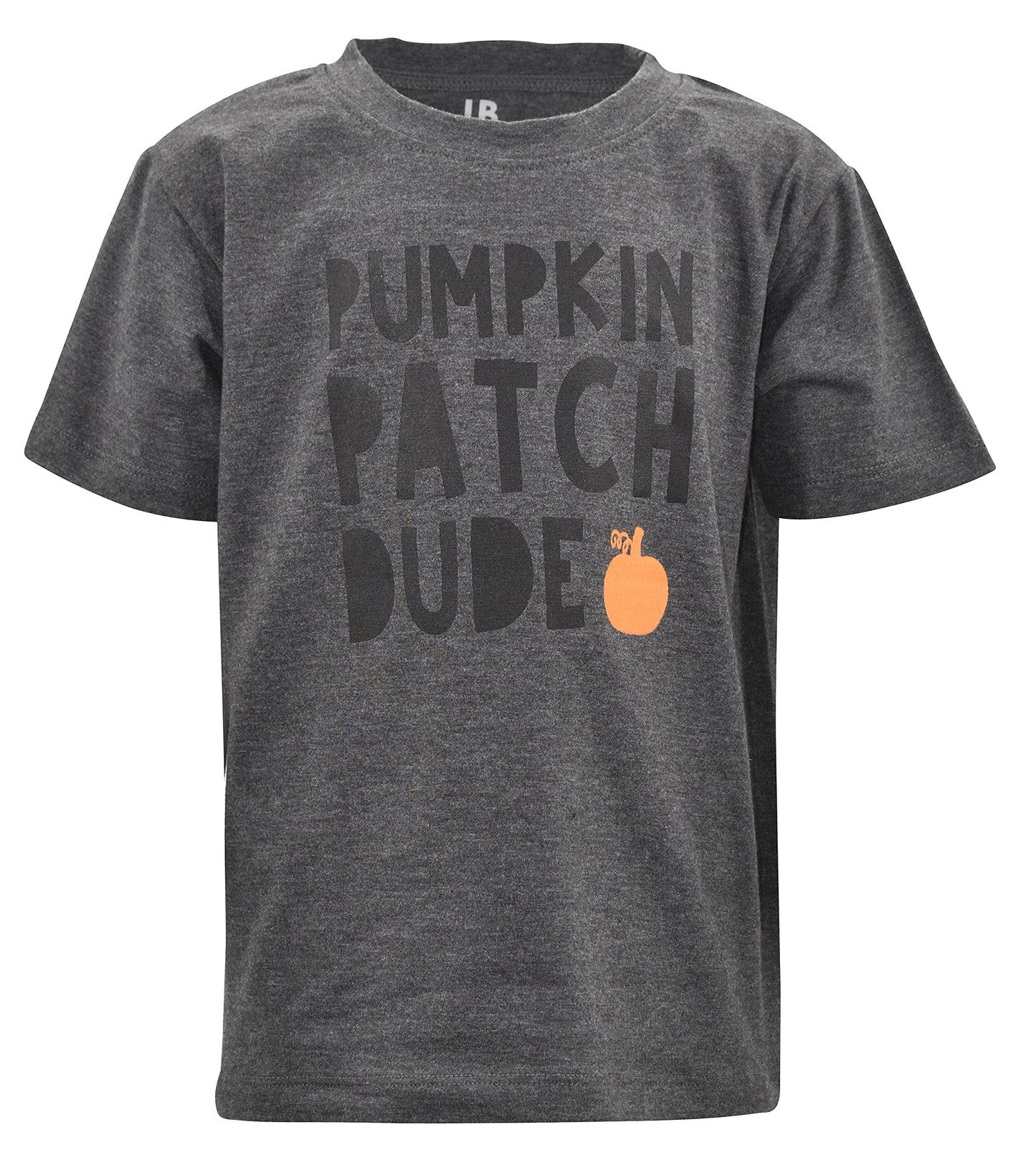 Unique Baby Boys Toddler Halloween Fall Autumn Pumpkin Patch Dude Tshirt (10, Gray)