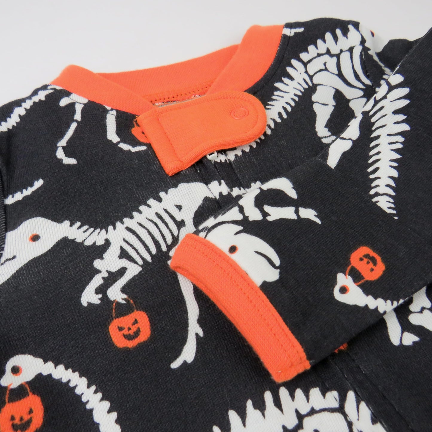 Honestbaby Baby Celebration Sleep & Play Footed One-Piece Pajama Sleeper 100% Organic Cotton, Dino Ween, 3-6 Months