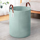 Wymulot 80L Large Rope Basket, Woven Rope Storage Hamper with Leather Handles, Dog Toy Storage Baskets, Bedroom, Nursery Blanket