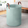 Wymulot 80L Large Rope Basket, Woven Rope Storage Hamper with Leather Handles, Dog Toy Storage Baskets, Bedroom, Nursery Blanket