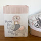 Levtex Baby - Imani Nursery Hamper - Rectangle Fabric Hamper - Elepahnt And Lion - Grey, Cream, Taupe, Pink - Nursery Accessorie