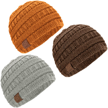 3-Pack Baby Beanies, Baby Hats - Newborn Hats, Baby Boy Hats, Baby Girl Hats For Winter (Mars)