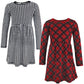 Hudson Baby Baby Girls Cotton Dresses Casual Dress, Black Red Plaid, 12-18 Months Us