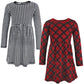 Hudson Baby Infant And Toddler Girl Cotton Dresses Black Red Plaid, 4 Toddler
