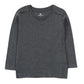 Honestbaby Baby Girls Organic Cotton Long Sleeve Tshirts Multi Pack Infant And Toddler Shirts, Gray Ombre, 0-3 Months Us