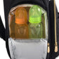 Modern Quilted Diaper Bag Backpack And Multipurpose Travel Drawstring Baby Bag - 3 Piece Set (Black)