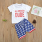 Fybitbo Baby Boy 4Th Of July Outfits Short Sleeve Tee Shirt And Casual Shorts 2Pcs Fourth Of July Summer Outfit (Stars And Strip
