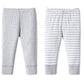 Lamaze Organic Baby Unisex Baby Pull On Jogger 2 Pack Pants, Gray Striped, Newborn Us