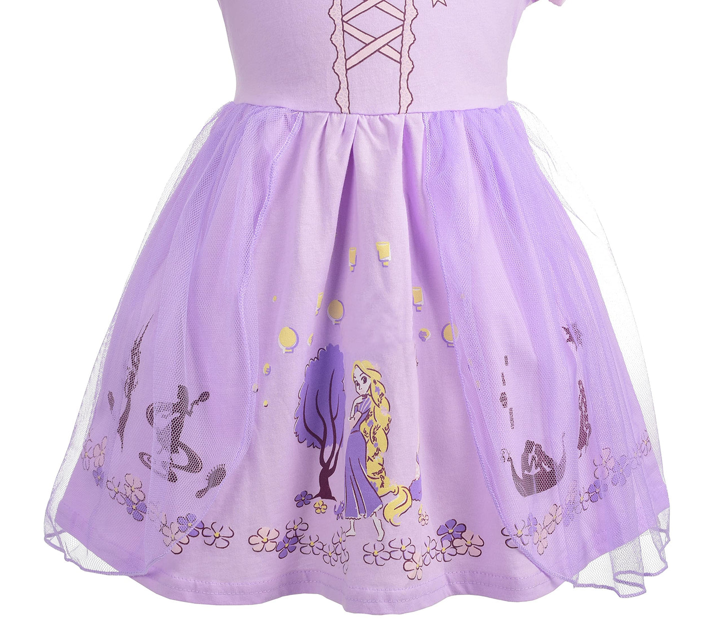 Dressy Daisy Princess Dress Up Clothes Halloween Fancy Party Tulle Skirt Summer Outfit With Braid Hair Hoop For Baby Girls Size