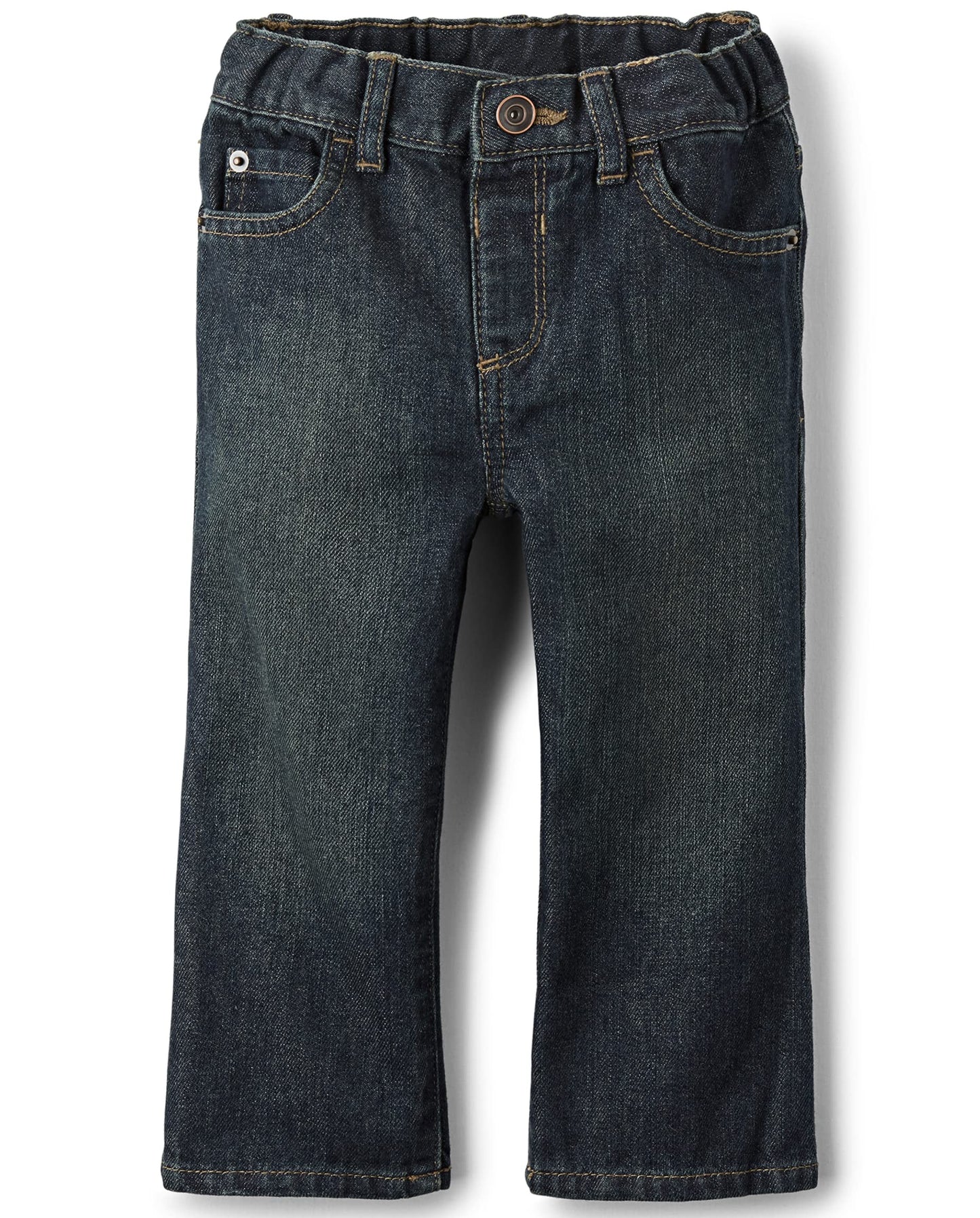 The Childrens Place Baby Boys and Toddler Boys Basic Bootcut Jeans, Dry Indigo, 5T
