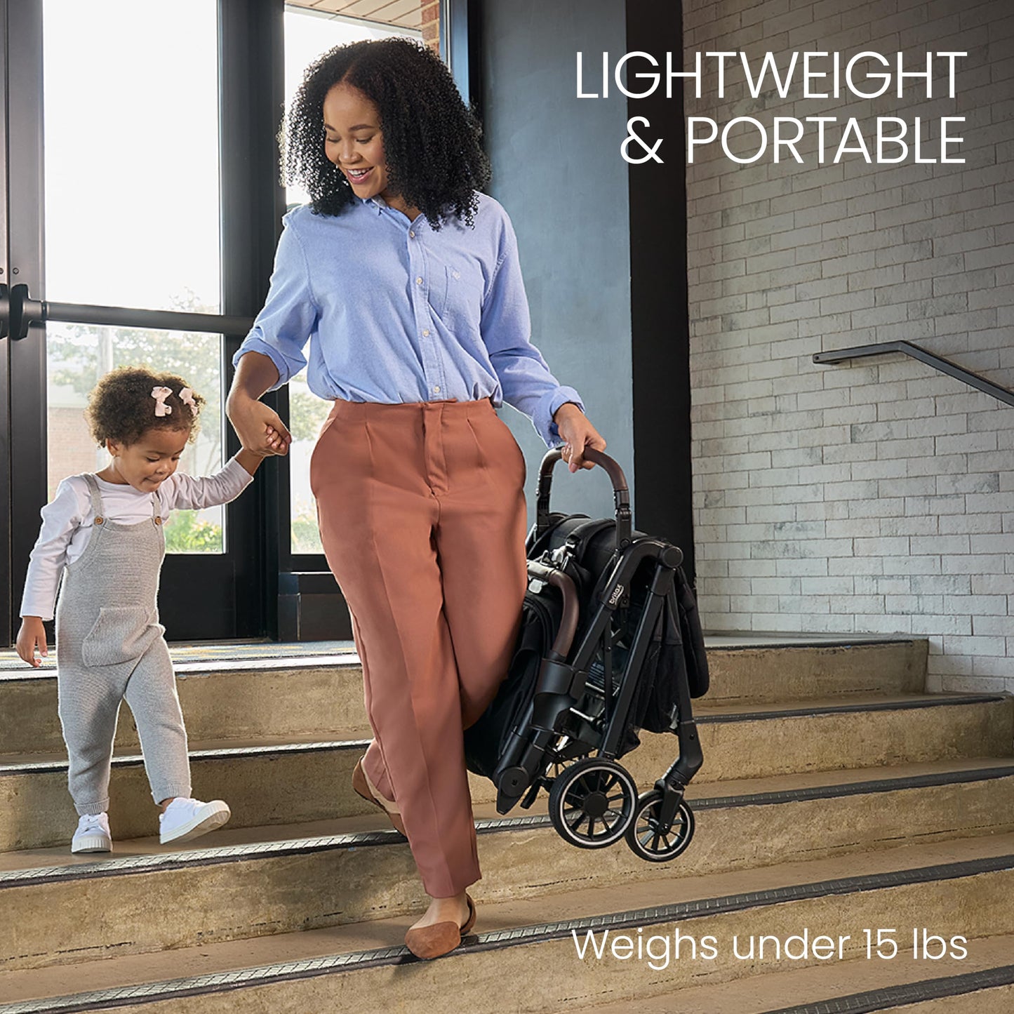 Britax Juniper Compact On-The-Go Stroller, Effortless Fastpack System With One-Hand Rapidfold, Portable & Lightweight For Travel