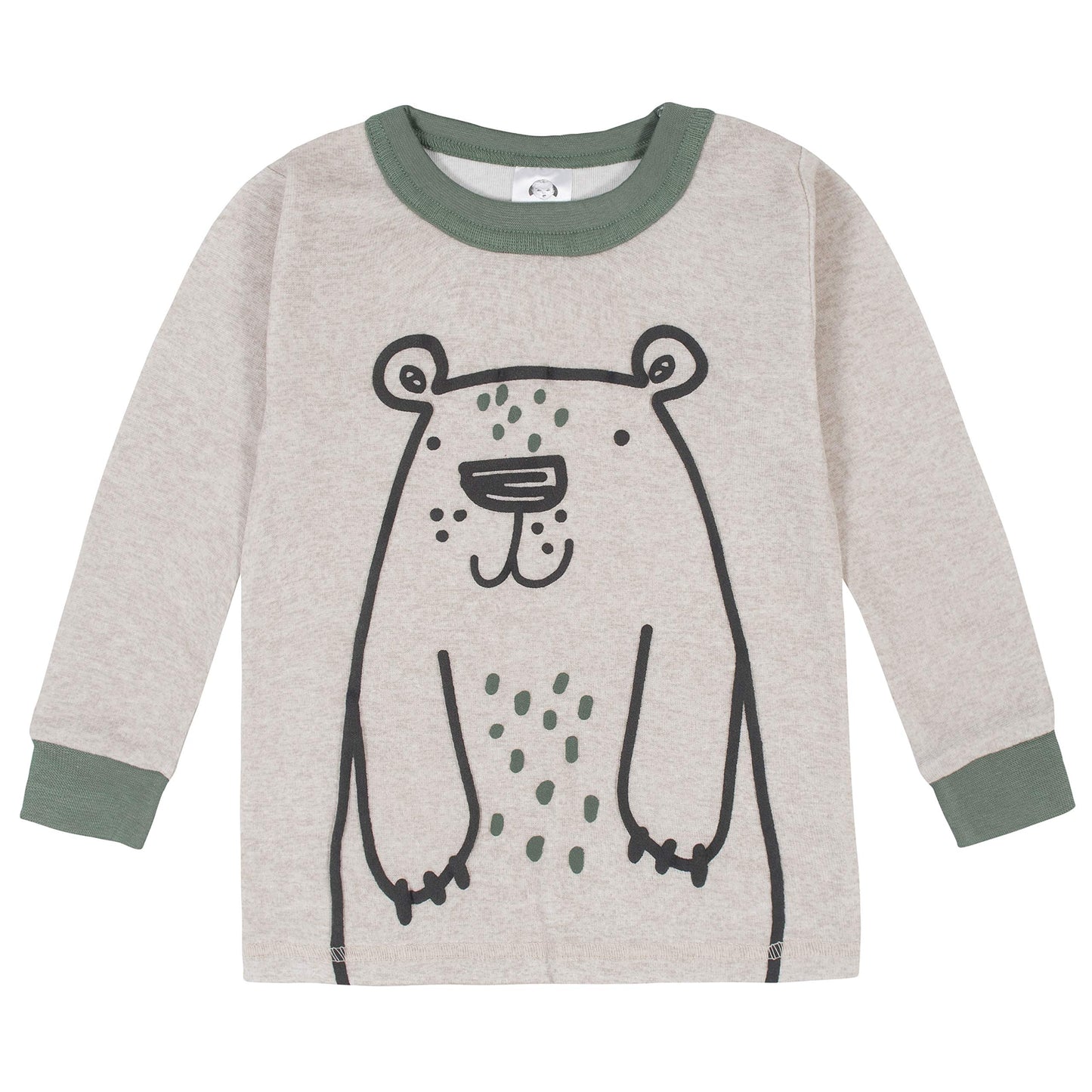Gerberbaby Boystoddler Snug Fit 4-Piece Pajama Setbear Grey5T
