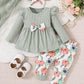 Doresbebe 2T Girl Clothing 3T Baby Girl Clothes Toddler Girl Outfits Fall Shirt Fall Cute Ruffle Pants Cute 2-3 Year Old Girl Ou