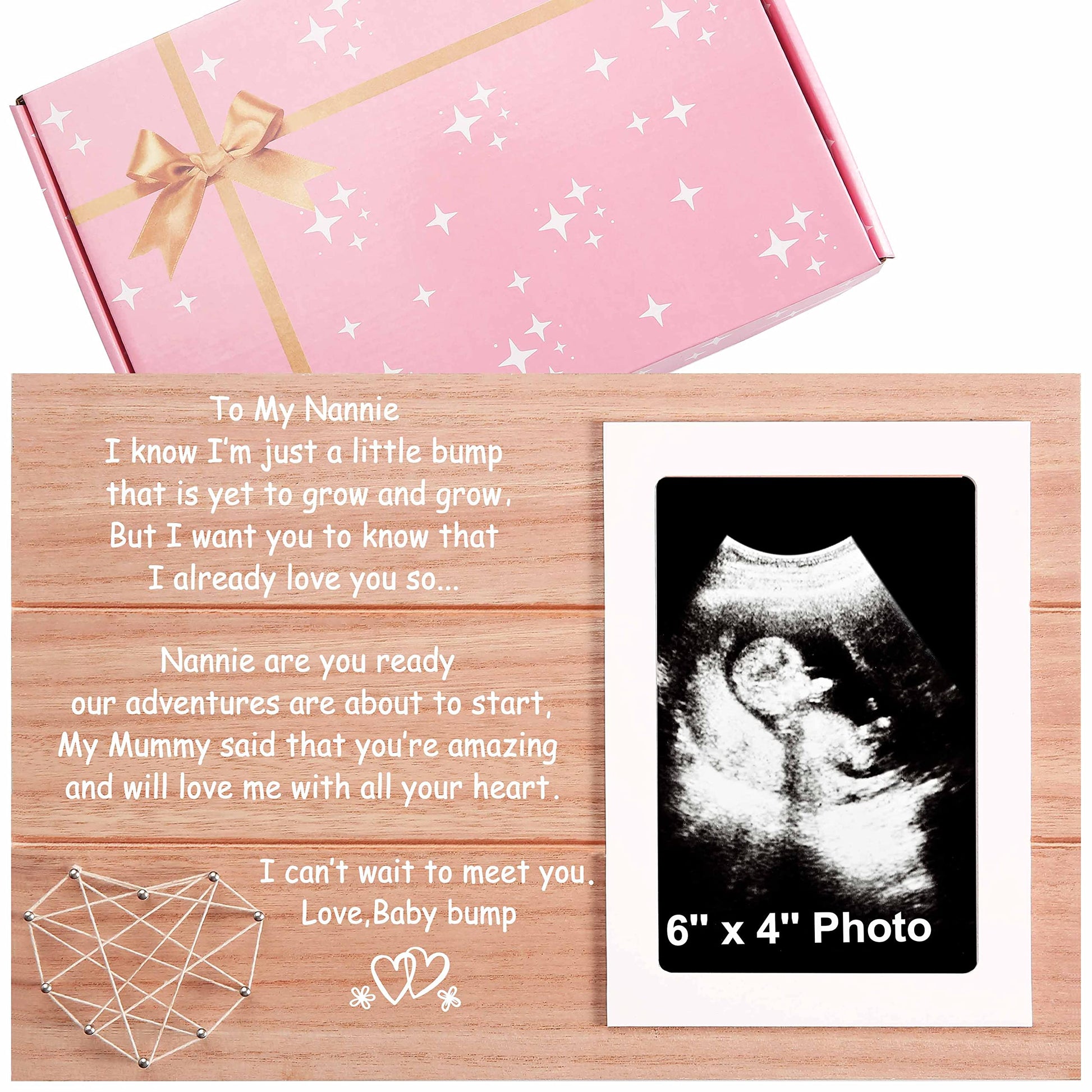 Sioial Pregnancy Announcement Gifts For Nannie-Pregnancy Reveal To Nannie-Ultrasound Picture Frame-Sonogram Photo Frame-Nannie T