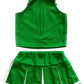 Total 2550 Little Girls' Cheerleader Cheerleading Outfit Uniform Costume Cosplay Green/White (M / 5-8)