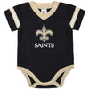 Nfl New Orlean Saints Team Jersey Bodysuit, Blackgold New Orlean Saints, 0-3 Months