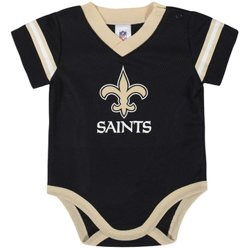 Nfl New Orlean Saints Team Jersey Bodysuit, Blackgold New Orlean Saints, 0-3 Months