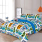 Sapphire Home 8 Piece Gamer Bedding Set Full, Bed In A Bag, Kids Comforter Set With Bed Sheets, Pillow Case, Toy Pillow, Toddler