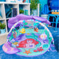 Bright Starts Disney Baby The Little Mermaid Twinkle Trove Light-Up Musical Baby Activity Gym with Tummy Time Pillow, Newborn+