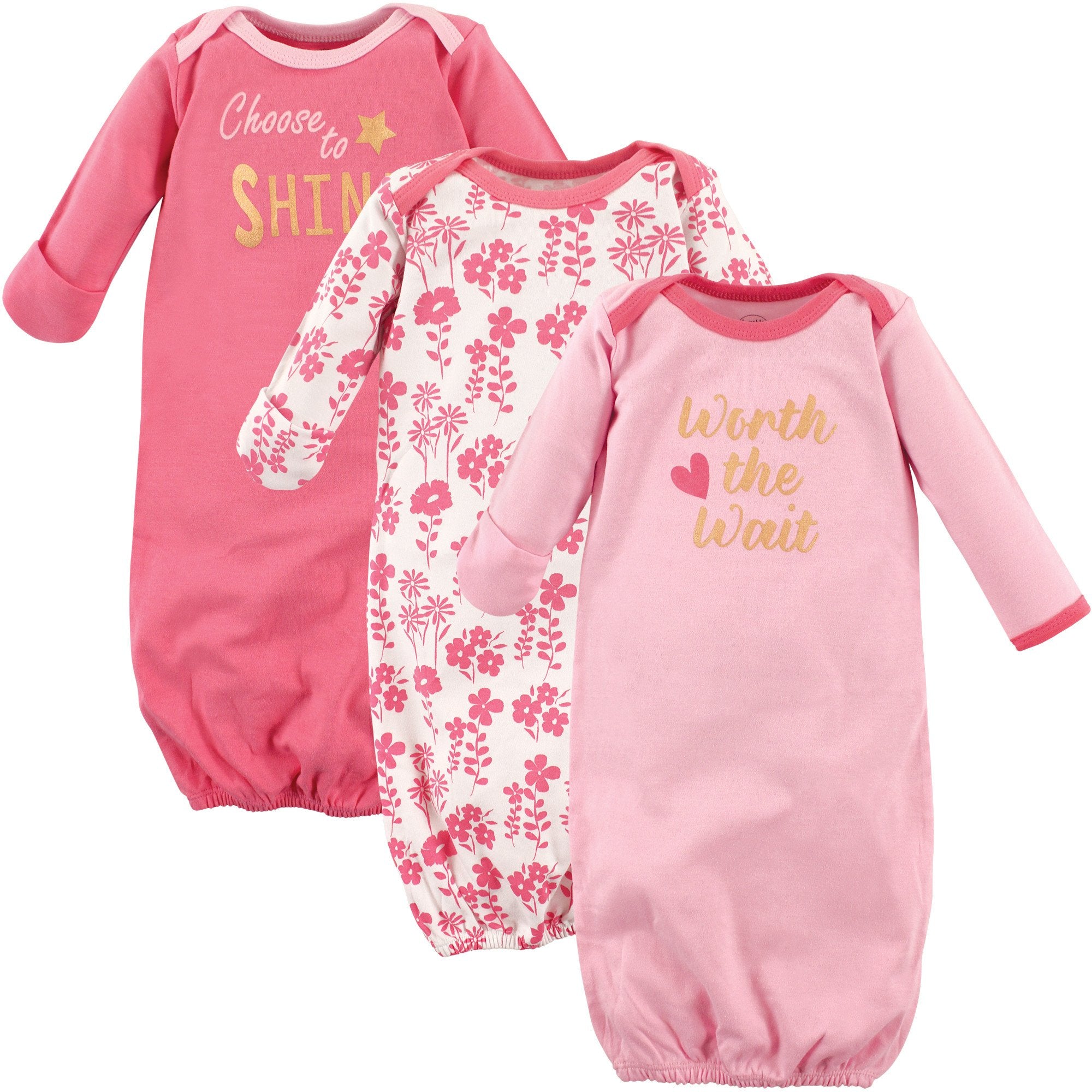 Luvable Friends Unisex Baby Cotton Gowns, Worth The Wait, 0-6 Months U – Cutebab WBBAPB0793FCFQC