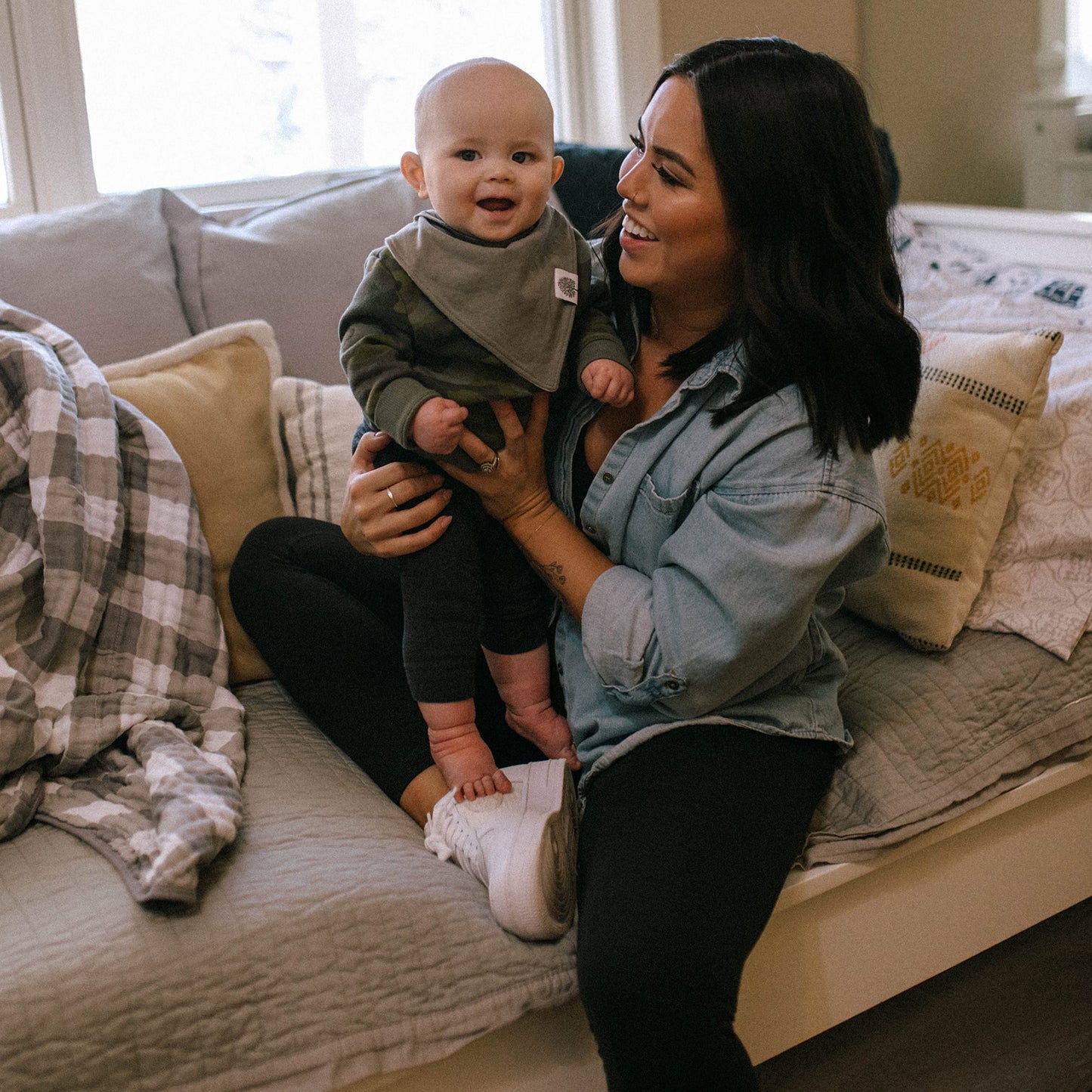 Parker Baby Bandana Drool Bibs - 8 Pack Baby Bibs For Boys, Girls, Unisex -'The Dune Set'