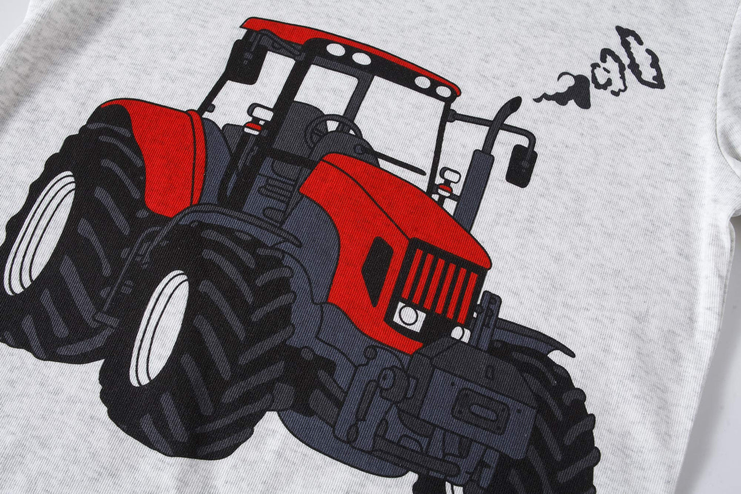 Boys Pajamas Tractor 100% Cotton Pjs Toddler 2 Piece Long Sleeve Sleepwear Kids Clothes Set 8T