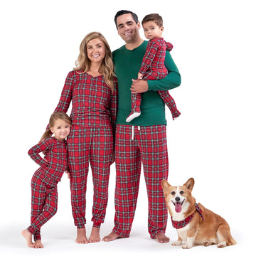 Gerber Baby Holiday Family Matching Pajamas, Red Stewart Plaid, 18 Months