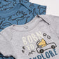 Gerber Baby Boy'S 8-Pack Short Sleeve Onesies Bodysuits, Dinosaur Blue, 12 Months