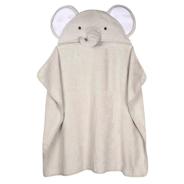 Just Born Boys and Girls Newborn Infant Baby Toddler Hooded Bath Towel, Elephant, One Size