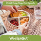 WeeSprout Silicone Plates for Babies & Toddlers (3 Pack) 100% Food-Grade Dishes for Self Feeding, Divided Design & Raised Edges
