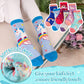 Eocom 6 Pairs Children'S Winter Warm Wool Socks Kids Toddlers Boys Girls Thermal Thick Boot Cozy Crew Socks (8-12 Years, Unicorn