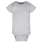 Gerber Baby 8-Pack Short Sleeve Onesies Bodysuits, Sheep Grey, Newborn