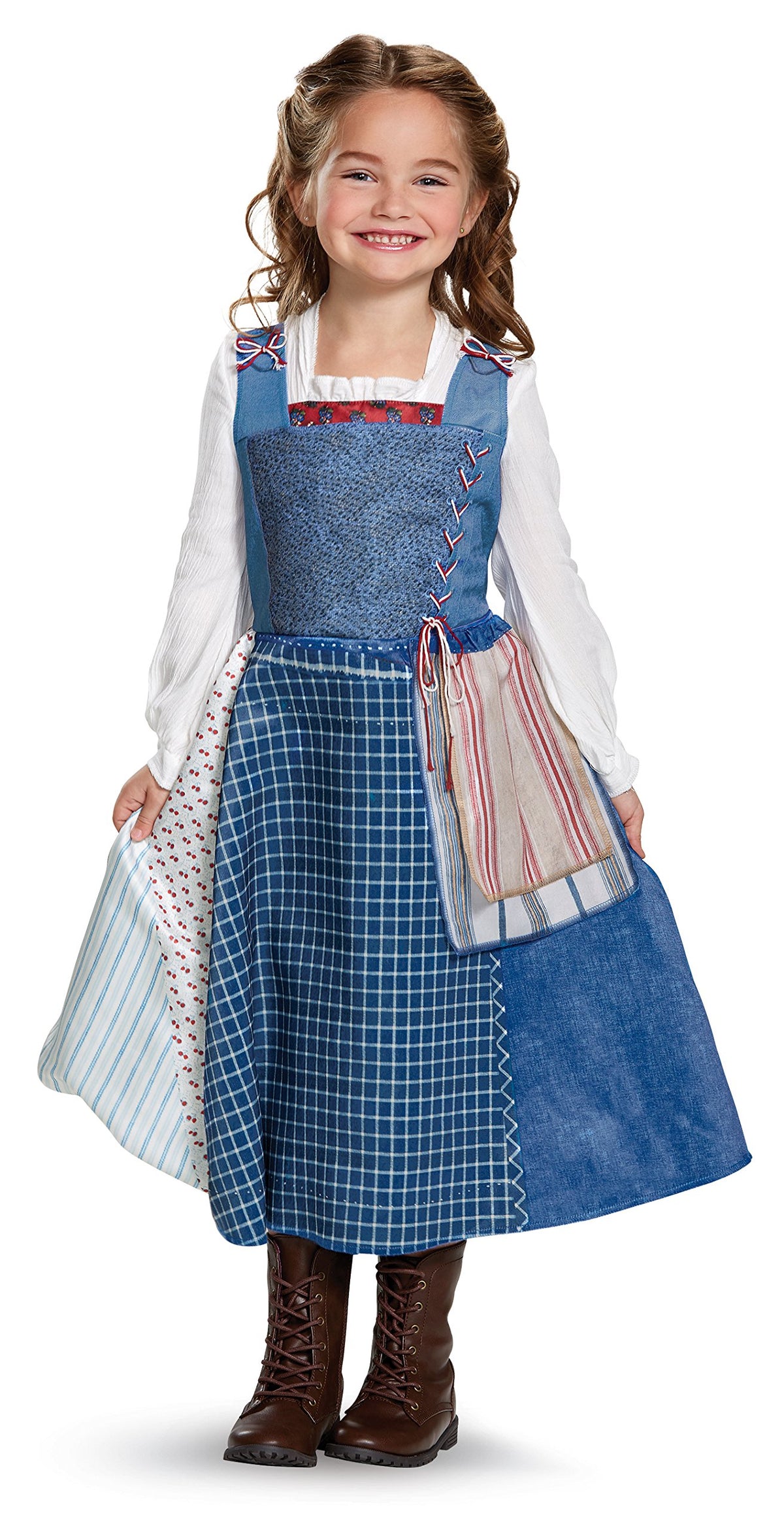 Disguise Belle Village Dress Deluxe Movie Costume, Multicolor, Medium (78)