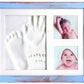 Baby Handprint Kit and Footprint with Clay and Name Stamps (Blue)